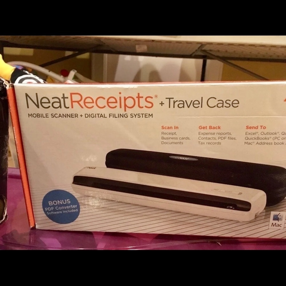 Neat Receipts Mobile Scanner + Travel Case